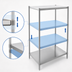 Thumbnail image #3 for John Boos Stainless Steel Stationary Dry Storage Shelving Unit with 2 Adjustable Shelves, 30 x 18 x 36 Inches