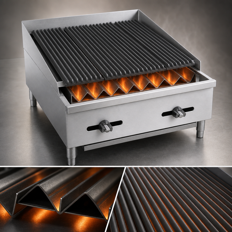 Product image #3 for Comstock-Castle 18-Inch Countertop Radiant Gas Char-Broiler with Cast Iron Grates
