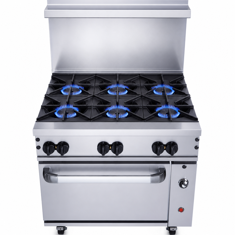 Product image #4 for Vulcan Endurance 36-Inch 6-Burner Commercial Gas Restaurant Range with Standard Oven, Propane