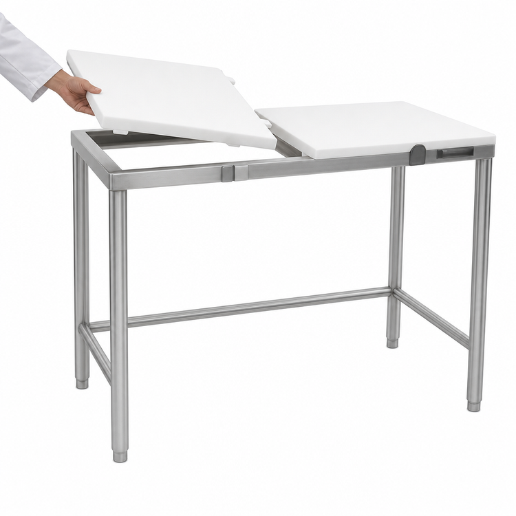 Product image #3 for Eagle Group 36" x 30" Poly Top Cutting Table with Stainless Steel Tubular Base