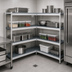 Thumbnail image #3 for Fermostock 4-Tier Corner Expansion Polymer Shelving Unit, 71
