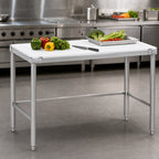 Thumbnail image #3 for Channel Manufacturing CT348 48 x 30 x 34 Inch Poly Top Stainless Steel Work Table, Open Base, 3/4-Inch Top