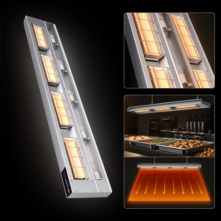 Product image #3 for Hatco Ultra-Glo 30-Inch Double Lighted Infrared Strip Heater with Ceramic Heating Elements