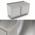 Thumbnail image #3 for John Boos Enclosed Work Table with Cabinet Base and Hinged Doors, 60 x 30 Inches, 16-Gauge Stainless Steel Top