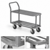 Thumbnail image #3 for Heavy-Duty Galvanized Steel Stocking Truck with Tubular Deck, 18 x 44 x 36 Inches