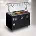 Thumbnail image #3 for Vollrath 2-Series Affordable Portable Deluxe 46-Inch 3-Well Mobile Hot Food Station with Breath Guard