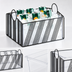 Thumbnail image #3 for Portland Rectangular Metal Ice Housing with Polycarbonate Pan, Black