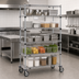 Thumbnail image #3 for Super Erecta 5-Tier Wire Stem Caster Cart, 36W x 18D x 68H, Chrome Plated