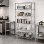 Thumbnail image #3 for Quantum WR63-2436S-5 304 Stainless Steel Wire Shelving Starter Kit, 36"W x 24"D x 63"H, 5 Shelves