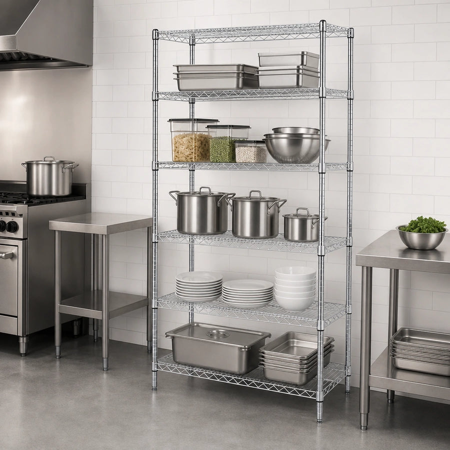 Five Wire Shelves Included