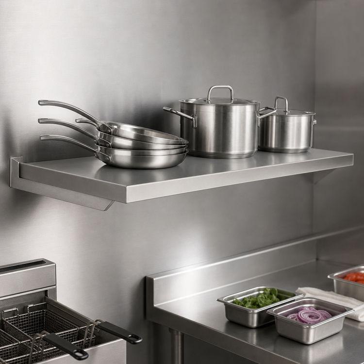 Product image #3 for New Age 42 Inch W x 24 Inch D Solid Aluminum Cantilever Shelf, 700 lb Capacity