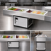 Thumbnail image #3 for Atlas Metal WCMDCL-3 Slim-Line 3-Pan Drop-In Self-Contained Refrigerated Cold Food Well