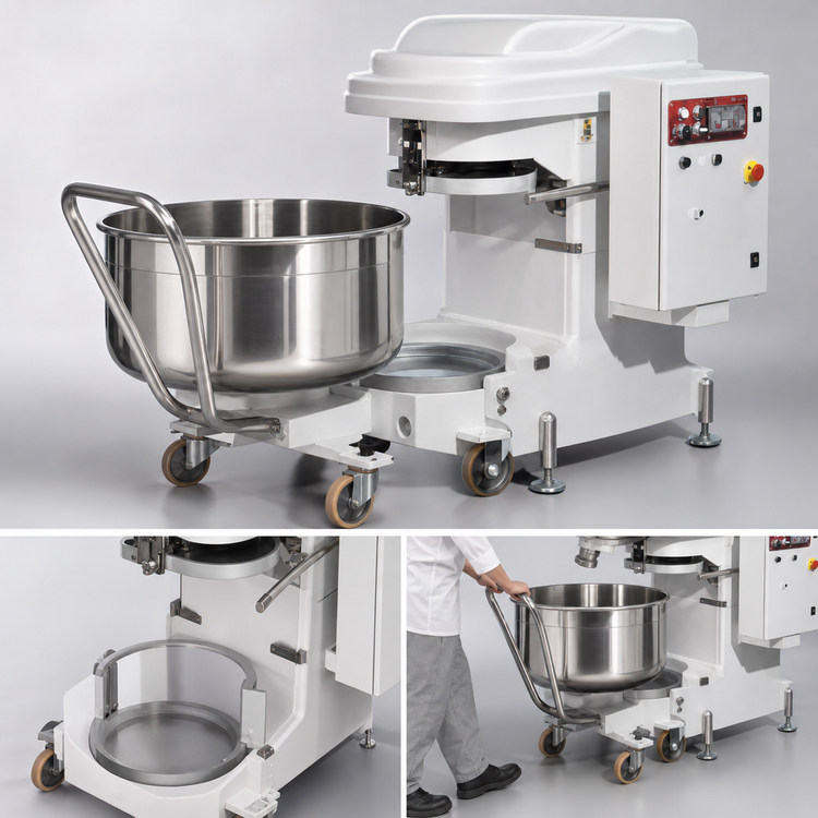 Product image #3 for Univex Silverline SL200RB 306 Qt. Spiral Mixer with Removable Bowl, 440 Lb. Dough Capacity