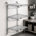 Thumbnail image #3 for Quantum Wall-Mounted Cantilever Starter Shelf Unit with 3 Wire Shelves and 54-Inch Posts