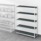 Thumbnail image #3 for Fermod Fermostock 5R64C83-E 5-Tier Perforated Polymer Shelving Unit Add-On, 64W x 22D x 83H, Gray, 800-lb Capacity per Shelf