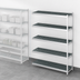 Thumbnail image #3 for Fermostock 5-Tier Perforated Polymer Shelving Unit Expansion Kit, 64W x 22D x 83H