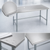 Thumbnail image #3 for Eagle Group Budget Series 48-Inch x 30-Inch Flat Top 430 Stainless Steel Work Table with Galvanized Tubular Base