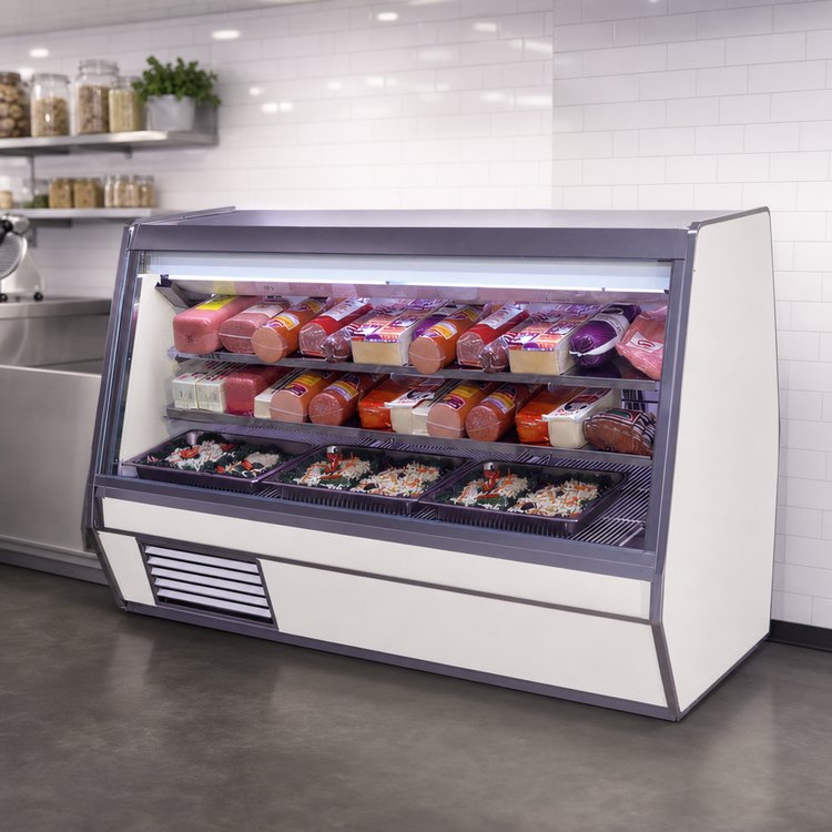 Product image #3 for Howard-McCray 32E Series 98-Inch Full Service Deli Meat & Cheese Service Case with Straight Glass and Self-Contained Refrigeration