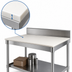 Thumbnail image #3 for New Age 72-Inch x 30-Inch Poly Top Work Table with 6-Inch Backsplash and Open Aluminum Base