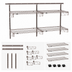 Thumbnail image #3 for Metro SmartWall Double-Wide Two-Tier Wall-Mounted Starter Shelving Kit with 4 Wire Shelves