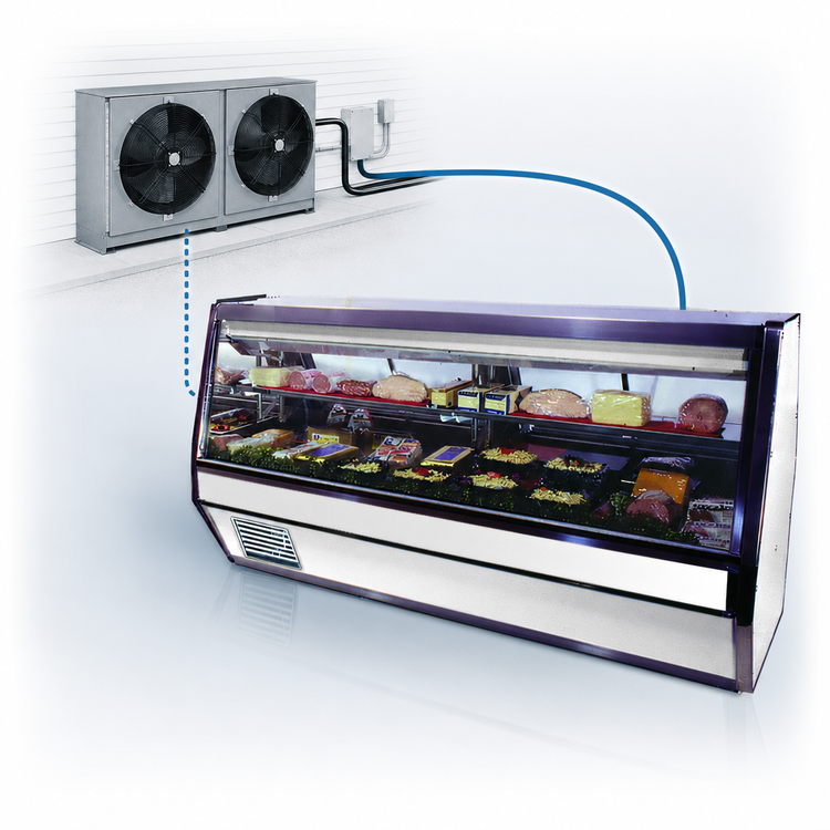 Product image #3 for Howard-McCray 40E Series 148-1/2-Inch-Wide Remote Refrigerated Full-Service Deli Meat & Cheese Service Case with Straight Glass Front