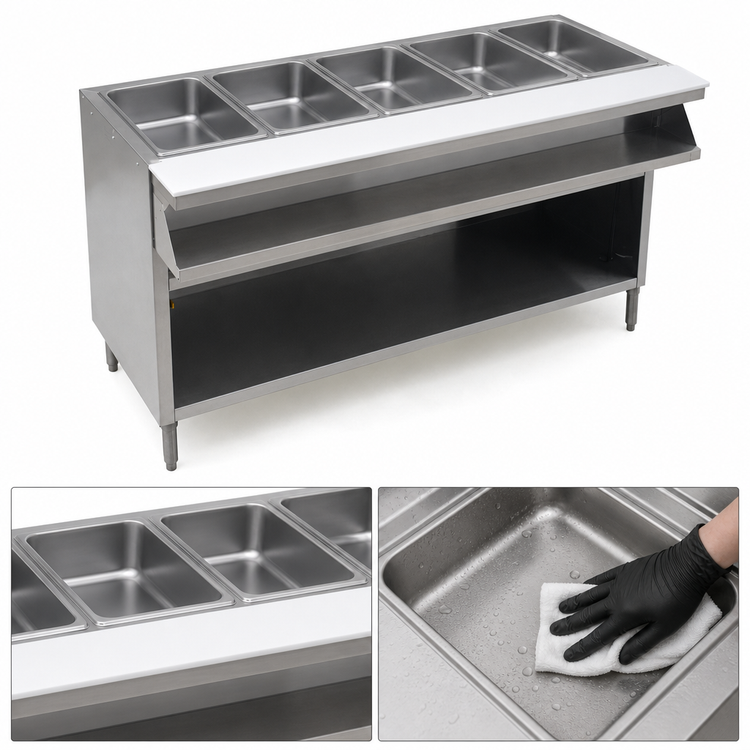 Product image #3 for Eagle Spec-Master SHT5CB-208-3 Five Well Electric Sealed Well Hot Food Table with AutoFill