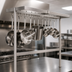 Thumbnail image #3 for John Boos Square Table-Mount Stainless Steel Pot Rack with 21 Double Hooks