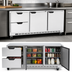 Thumbnail image #3 for Three-Section Undercounter Refrigerator with 2 Doors and 2 Drawers, 72-Inch
