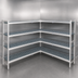 Thumbnail image #3 for Fermostock 4-Tier Corner Expansion Shelving Unit Kit with Removable Polymer Inserts, 26W x 22D x 66H