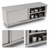 Thumbnail image #3 for John Boos 96-Inch x 30-Inch Stainless Steel Enclosed Work Table with Cabinet Base and Sliding Doors