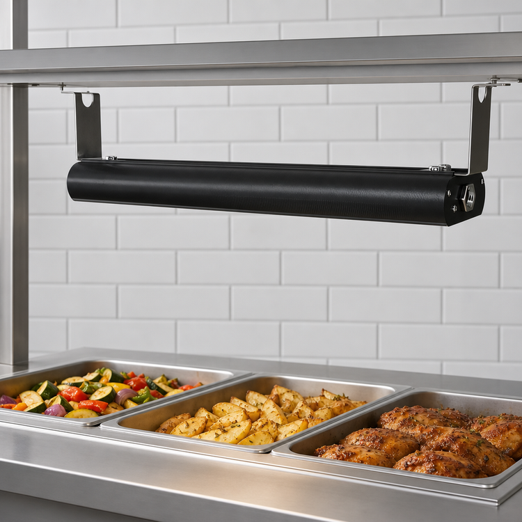 Product image #3 for Vollrath 54-Inch Low Profile Unlighted Strip Heat Lamp, Black Powder Coat, 120V