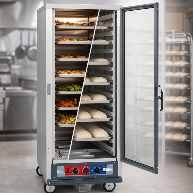 Product image #3 for Metro C5 1 Series Full-Height Mobile Non-Insulated Combination Heated Holding & Proofing Cabinet with Lip Load Slides and Clear Door