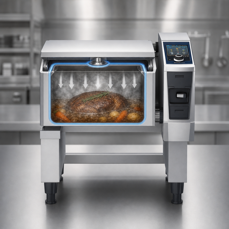 Product image #3 for RATIONAL iVario Pro L Pressure Braising Pan & Tilt Skillet, 26-Gallon, 440/480V 3-Phase