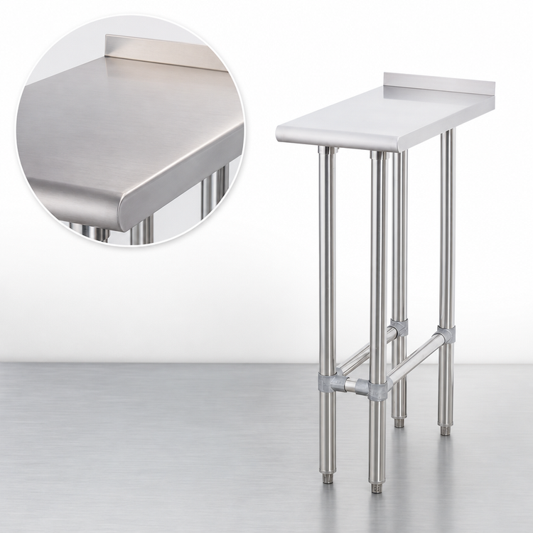 Product image #3 for Sapphire Manufacturing 15" x 24" Stainless Steel Equipment Filler Table with Open Base