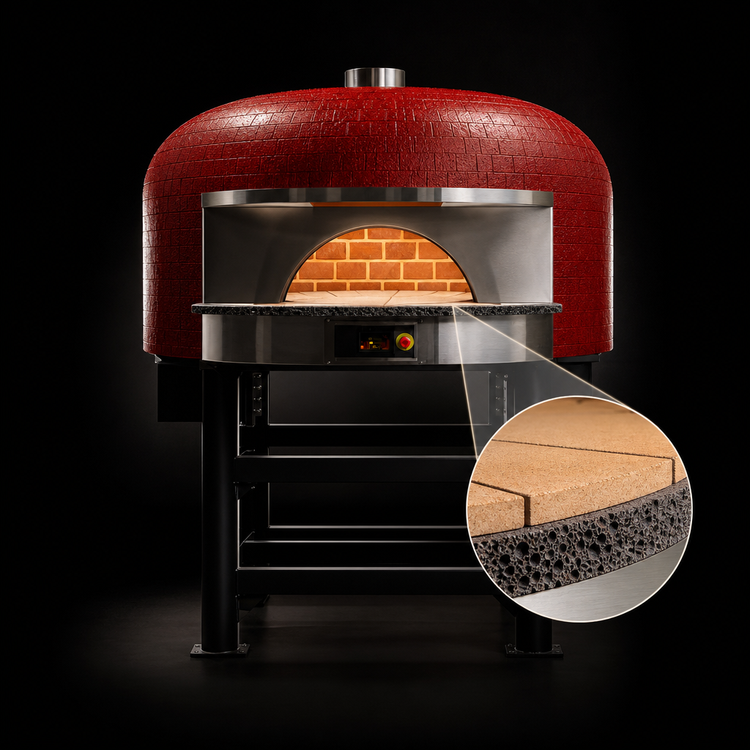 Product image #3 for Marra Forni Neapolitan NP130W Wood-Fired Brick Pizza Oven with 51.25-Inch Round Deck