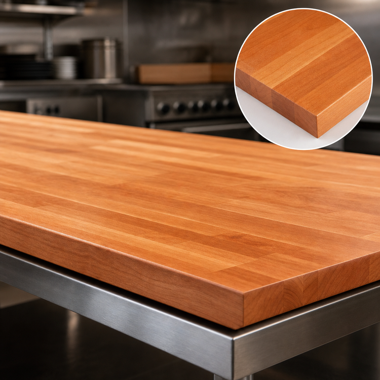 Product image #3 for Boos Block American Cherry Edge Grain Kitchen Countertop, 84 x 25 x 1-1/2 Inch, Penetrating Oil Finish