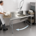 Thumbnail image #3 for BK Resources 26-Inch Straight Soiled Dish Table with Right-to-Left Operation, Pre-Rinse Faucet, and Galvanized Legs