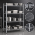 Thumbnail image #3 for Heavy Duty 4-Tier Stationary Chrome Wire Shelving Unit, 14 x 60 Inches, 800 lb. Capacity