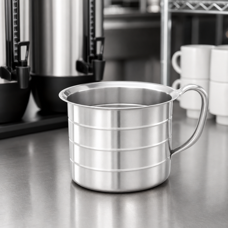 Product image #3 for Vollrath 4-Quart Stainless Steel Coffee Urn Cup with Graduated Markings and Tubular Handle