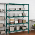 Thumbnail image #4 for Metro Super Erecta AA426K3 Add-On Wire Shelving Unit, 30"W x 21"D x 63"H, 4 Shelves, Green Epoxy Finish