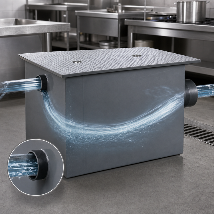 Product image #3 for Watts Grease Interceptor, 75 GPM, 150 lb Capacity, 4-Inch No-Hub Connections
