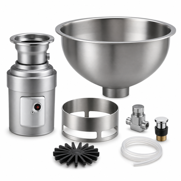 Product image #3 for InSinkErator SS-100-18B-MRS Commercial Food Waste Disposer Package with 18-Inch Bowl, 1 HP, Manual Reverse Switch