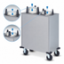 Thumbnail image #3 for Dinex Mobile Enclosed Unheated Two-Silo Plate Dispenser for 10.13-Inch Round Plates