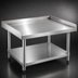 Thumbnail image #3 for Steel Works Stainless 60 Inch x 30 Inch Stainless Steel Equipment Stand with Undershelf and Adjustable Bullet Feet