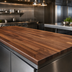 Thumbnail image #3 for Boos Block American Black Walnut Blended Edge Grain Kitchen Countertop, 120 x 38 x 1-1/2 Inch, Oil Finish