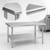 Thumbnail image #3 for Eagle Group Deluxe Series 30 Inch x 30 Inch Stainless Steel Corner Work Table with Adjustable Undershelf