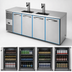 Thumbnail image #3 for True Premier Bar TDR92-RI Four-Section Refrigerated Draft Bar Cooler, 92-Inch, Flat Top, Left-Side Self-Contained Refrigeration