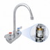 Thumbnail image #3 for John Boos Heavy Duty Low-Lead Splash Mount Faucet with 5-Inch Gooseneck Spout, 4-Inch Centers