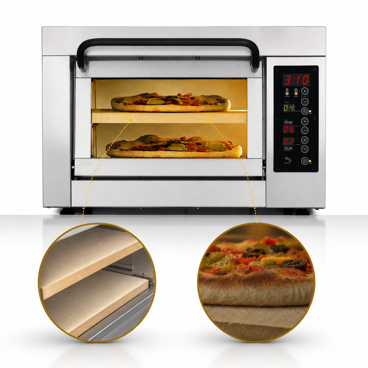 Product image #3 for PizzaMaster PM 451ED-2 Electric Countertop Stone Hearth Pizza Oven, 1 Chamber, 2 Stones