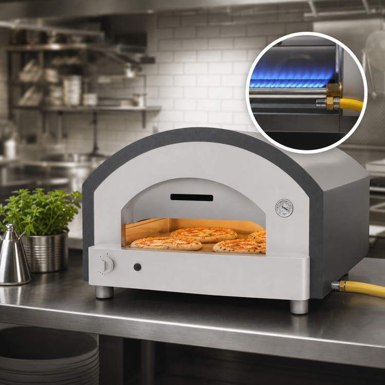 Product image #3 for Trento Alfa Quick Series Single-Deck Countertop Natural Gas Pizza Oven, 4-Pizza Capacity